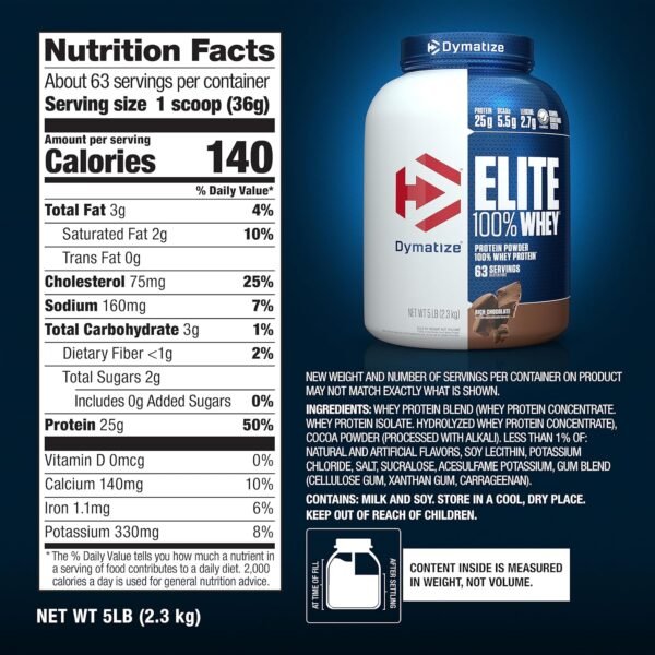 Dymatize Elite Whey Protein Powder - Image 3