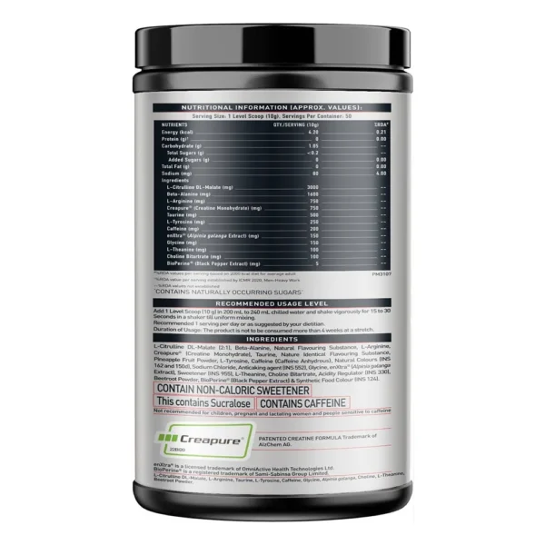 MuscleBlaze Pre Workout WrathX | 50 Serveings - Image 3