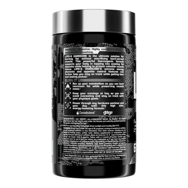 Nutrex Research Lipo-6 Hardcore Fat Burner | 60 Capsule - Image 2