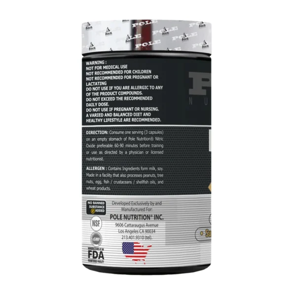 Pole Nutrition Nitric Oxide for Muscle Growth | 90 Capsules - Image 4