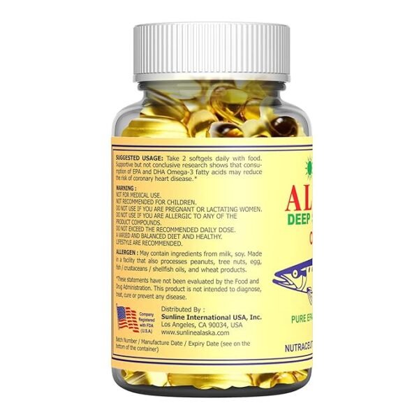 Alaska Omega 3 Fish Oil 100 Softgels - Image 3