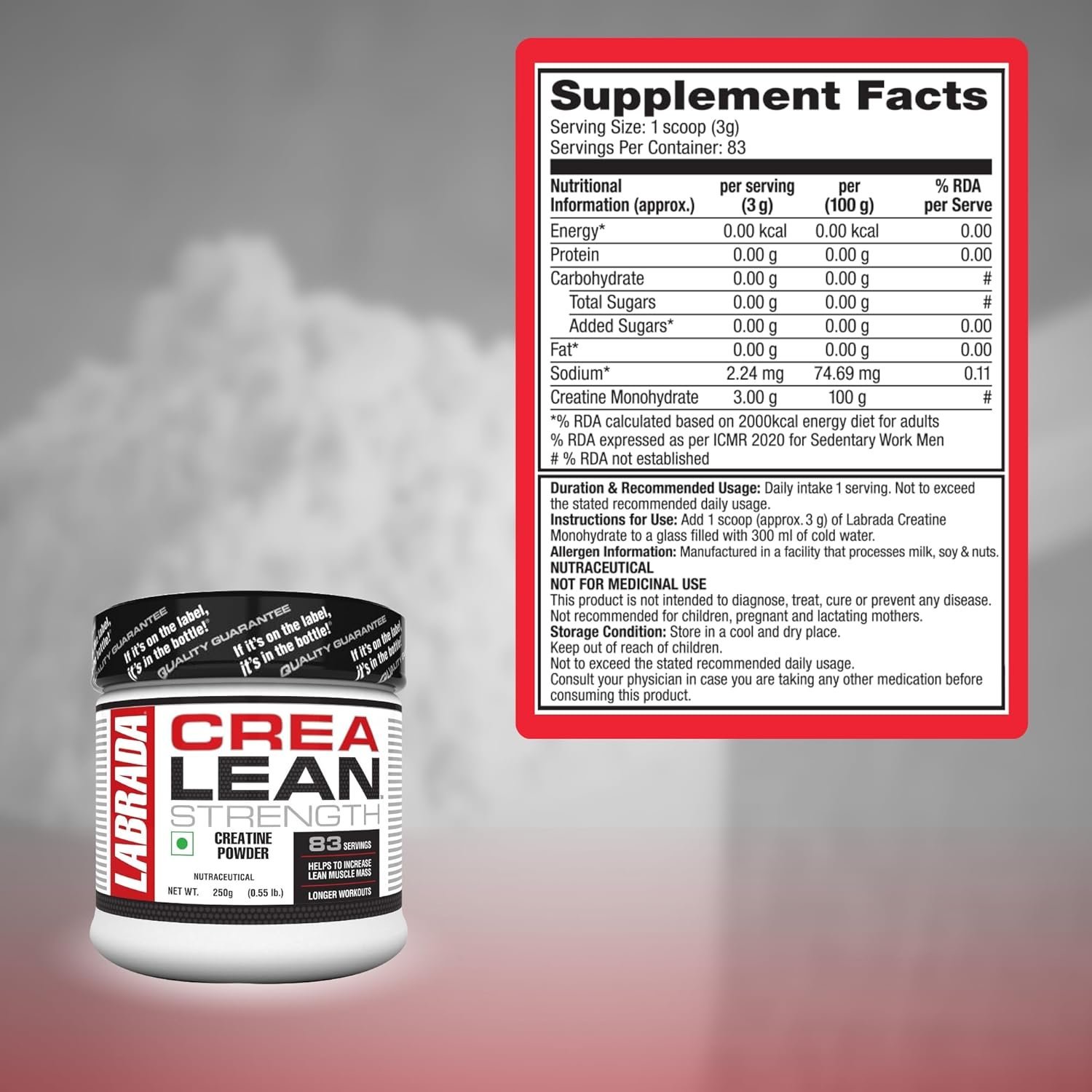 Labrada Crea Lean Creatine – 100 Grams - Image 4