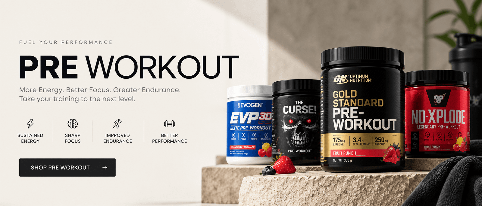 Premium Pre-Workout Performance Banner