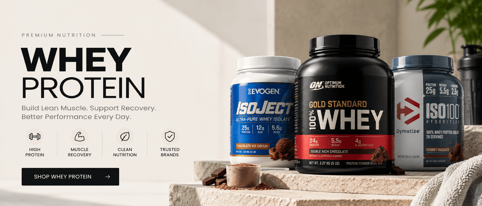 Premium Whey Protein Showcase